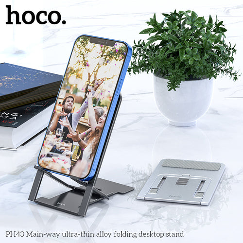Hoco PH43 Ultra-Thin Folding Desktop Stand (Grey)