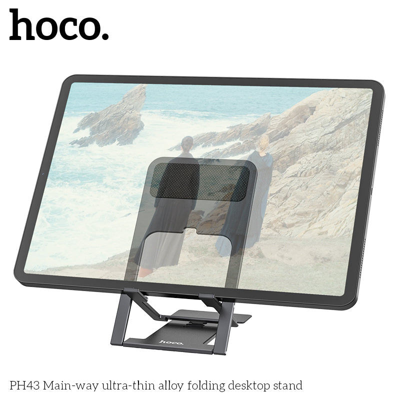 Hoco PH43 Ultra-Thin Folding Desktop Stand (Grey)