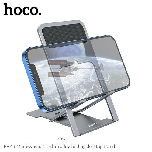 Hoco PH43 Ultra-Thin Folding Desktop Stand (Grey)