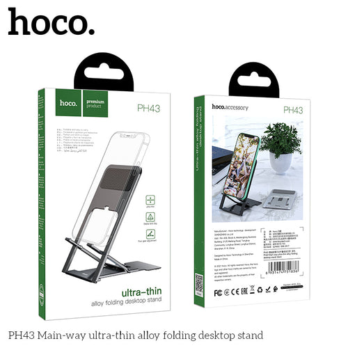 Hoco PH43 Ultra-Thin Folding Desktop Stand (Grey)