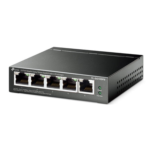TP-Link TL-SG105PE 5-Port Gigabit Easy Smart PoE Switch with 4-Port PoE+