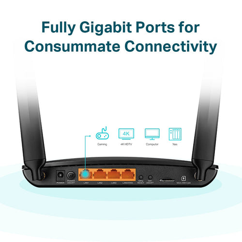 TP-Link MR600 AC1200 4G+ LTE Advanced Cat6 Gigabit Router
