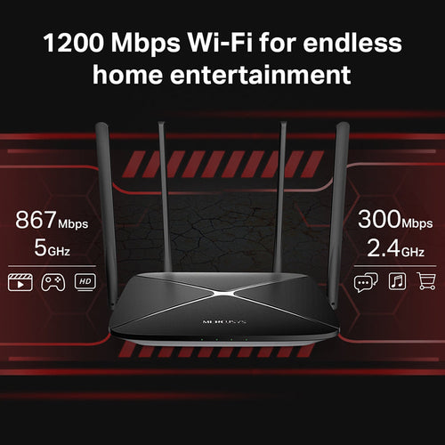 Mercusys AC12G AC1200 Dual-Band Wi-Fi Gigabit Router
