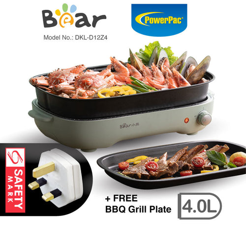 Bear DKL-D12Z4 Steamboat with BBQ Plate 4.0L