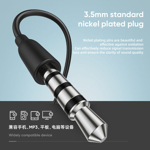 Joyroom Dynamic in-Ear Wired Control Headphone (Black)