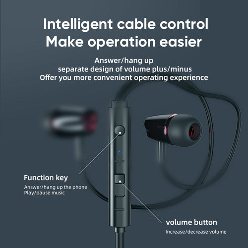Joyroom Dynamic in-Ear Wired Control Headphone (Black)