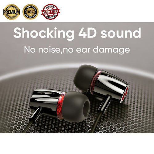 Joyroom Dynamic in-Ear Wired Control Headphone (Black)