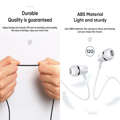 Joyroom Dynamic in-Ear Wired Control Headphone (White)