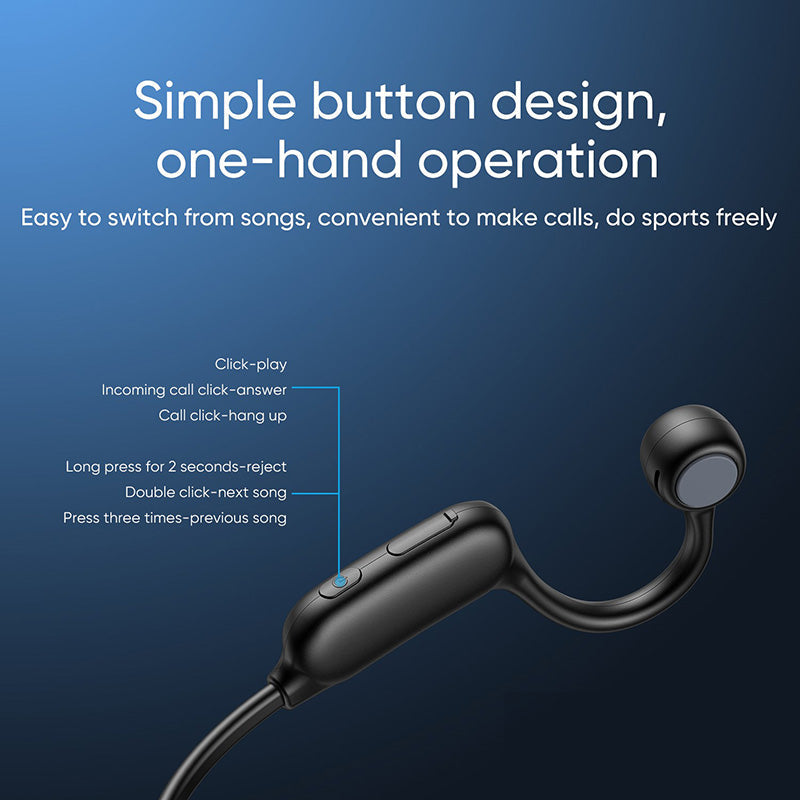 Joyroom Air Conduction Wireless Headphones (x2) (Black)