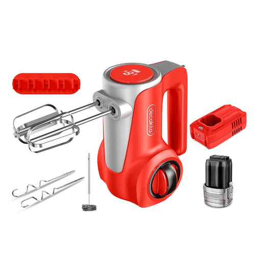 Decakila KEMX023R Cordless Hand Mixer