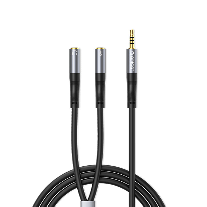 ORICO AX2-10-BK-BP 3.5mm Headphone Splitter Mic Cable 1M (Black)