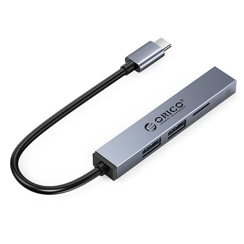 Orico AHC1-3TF-GY-BP 4 Ports Type-C Hub with Card Reader (Grey)
