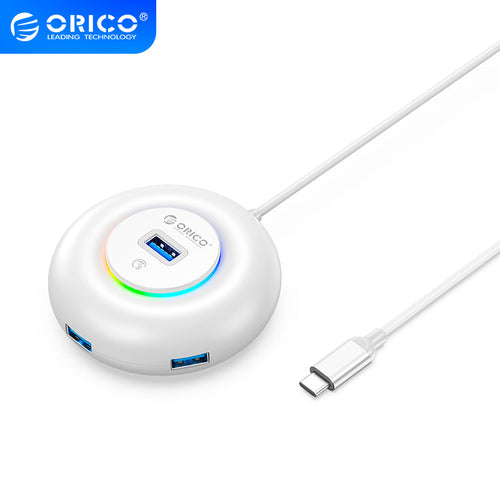 Orico YXR2-C3-03-WH-BP RGB 4-Port USB Hub 0.3m (White)