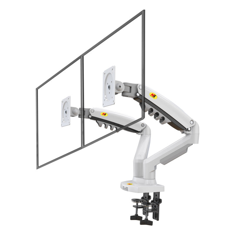 Northbayou F160 Dual Monitor Arm (White)