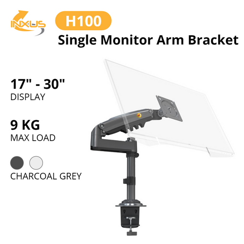 Northbayou H100 Single Monitor Arm (White)