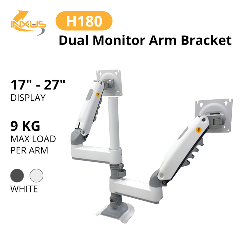 Northbayou H180 Dual Monitor Arm (White)