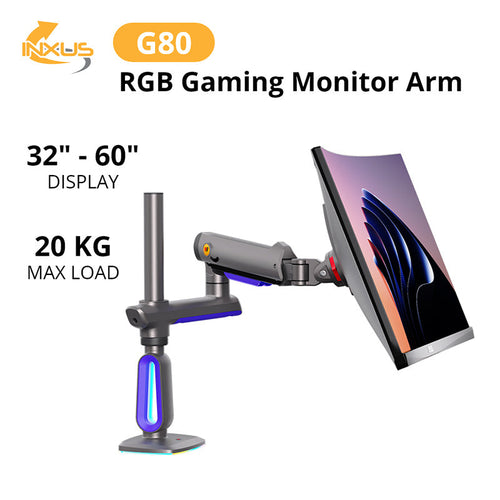 Northbayou G80 Gaming Monitor Arm Blue with RGB