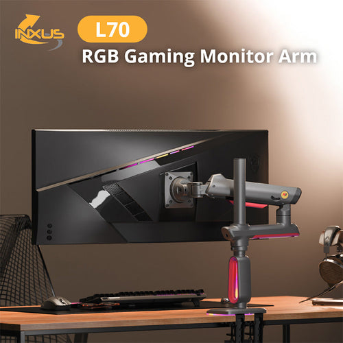 Northbayou L70 Gaming Monitor Arm Red with RGB