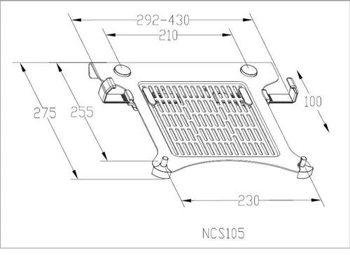 INXUS INX105 Laptop Tray Up to 17.3-inch (Black)