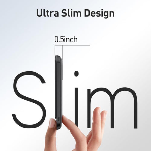 IWalk PowerGrip Slim 5000mAh Magnetic Wireless PowerBank for iPhone Black