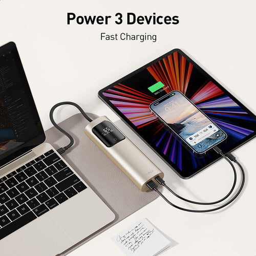 iWalk Tanker 20000mAh 65W PD Black w/built in Type C cable Powerbank