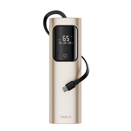 iWalk Tanker 20000mAh 65W PD Gold w/built in Type C cable Powerbank