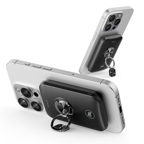 IWalk PowerGrip 10000mAh Magnetic Wireless PowerBank for iPhone (Black)