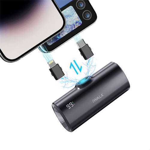 iWalk Linkpod X 5000mAh 20W Fast Charge 2-in-1 PB (Black)
