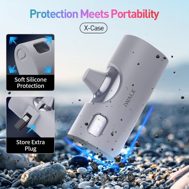 iWalk Linkpod X 5000mAh 20W Fast Charge 2-in-1 Power Bank (Silver)