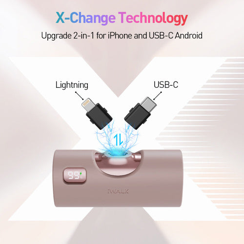 iWalk Linkpod X 5000mAh 20W Fast Charge 2-in-1 PB (Pink)