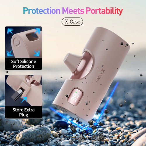 iWalk Linkpod X 5000mAh 20W Fast Charge 2-in-1 PB (Pink)