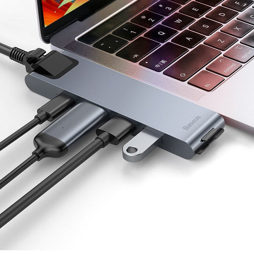 Baseus CAHUB-L0G thunderbolt C+Pro smart HUB docking station (Grey)