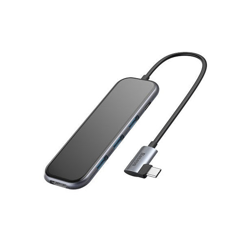 Baseus CAHUB-BZ0G Multi-functional HUB (Type-C to 3xUSB3.0+HD4K+PD) (Gray)