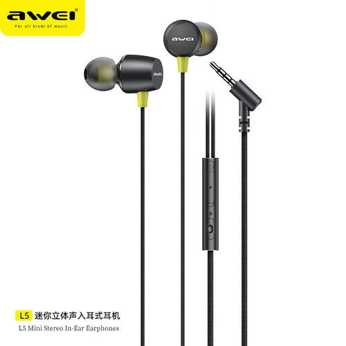 AWEI L5 Wired EarphoneDrive-By-Wire