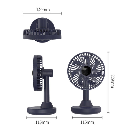 Orico YT-N9C-BL-BP Oscillating Desk Fan (Blue)