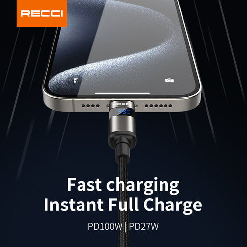 Recci RS32CC PD100W C-C Data Cable (1.5M) - Gold