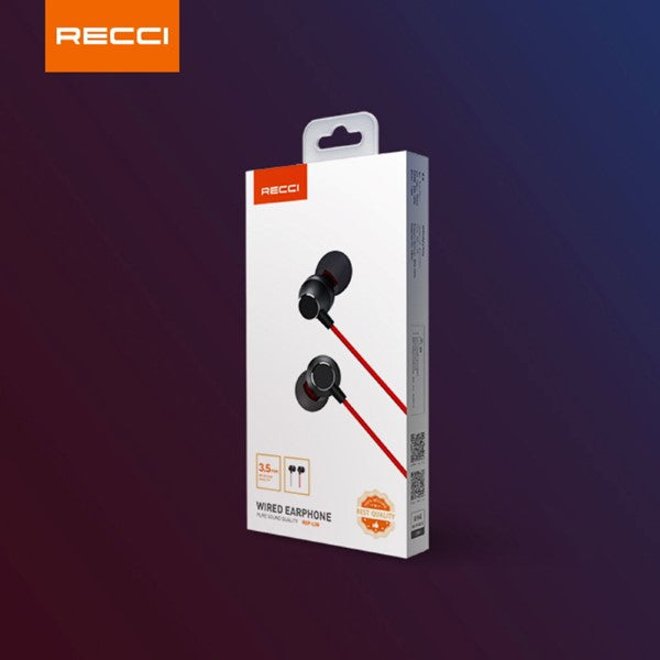 Recci REP-L08 Wired Earphone (Red)