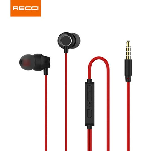 Recci REP-L08 Wired Earphone (Red)