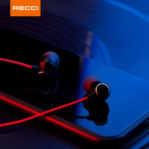 Recci REP-L08 Wired Earphone (Red)
