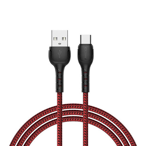 Recci RTC-N16C USB-A to Type C 3A Charging Cable 1M (Red)