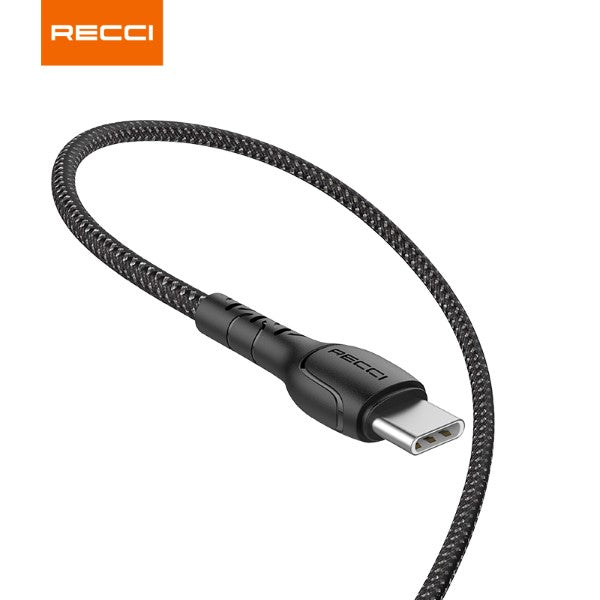 Recci RTC-N16C USB-A to Type C 3A Charging Cable 1M (Black)