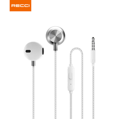 Recci REP-L03 Wired Earphone (Silver)