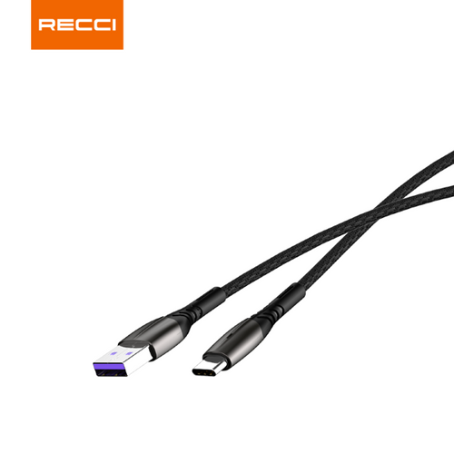 Recci RTC-P01C USB-A to Type C 5A Charging Cable 1M (Black)