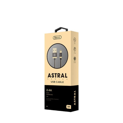 Recci RCT-K100 USB-A to Type C 3A Charging Cable 1M (Black)