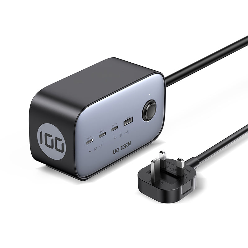 Ugreen CD270 Nexode 100W PD GAN Desktop Charger (3C1A) and 2 A/C Sockets