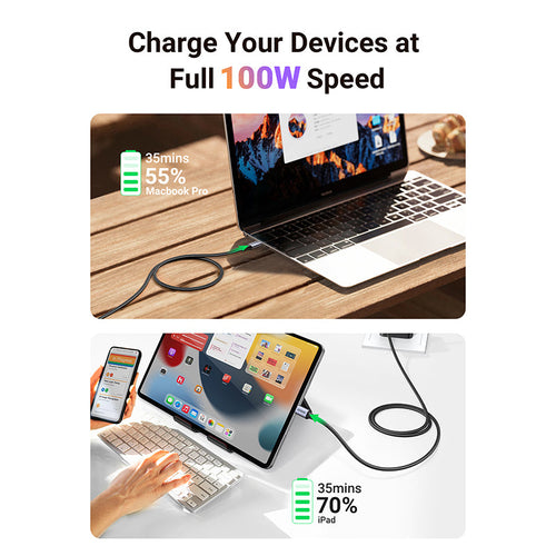 Ugreen US316 Type C To Type C 1M 5A Fast Charging Data Cable