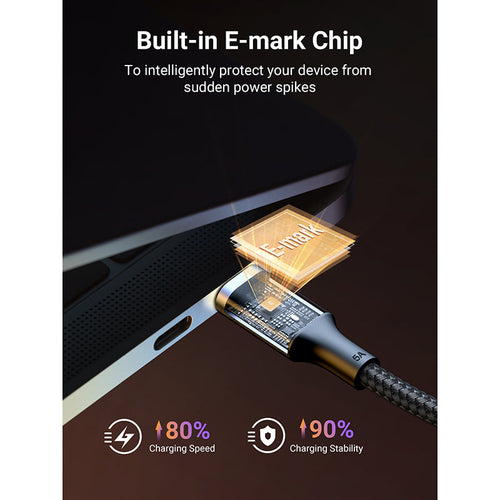 Ugreen US316 Type C To Type C 1M 5A Fast Charging Data Cable