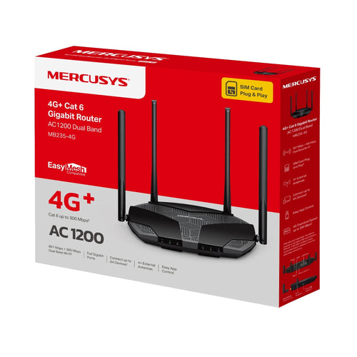 Mercusys MB235-4G Cat6 AC1200 WiFi Dual Band Router