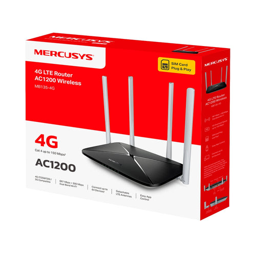 Mercusys MB135-4G AC1200 WiFi Dual Band 4G LTE Router