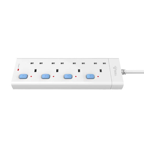Bull E304T-30 4Way 3M Power Extension Socket with Surge Protection